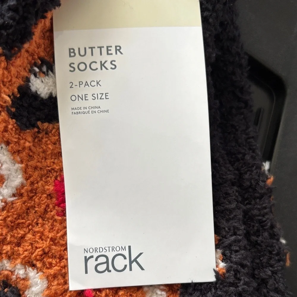 Nordstrom Festive Gingerbread Socks for adults - Red, Orange, Black